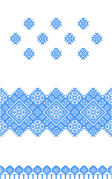 Embroidered good like handmade cross-stitch pattern