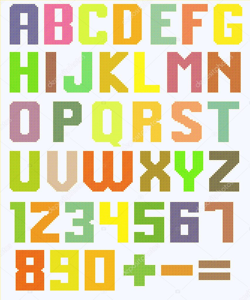 Color latin alphabet