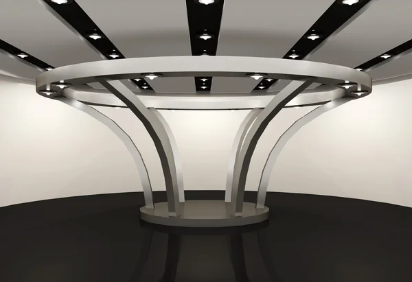 Galerie ruimte. Bouw architectuur in modern interieur — Stockfoto