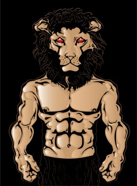 Lion man clipart