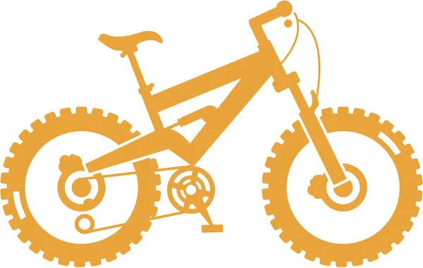 Basitleştirilmiş dağ bisikleti — Stok Vektör