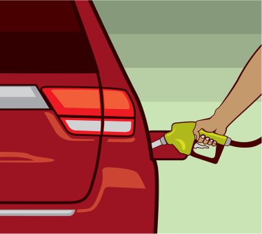 Fueling the car clipart
