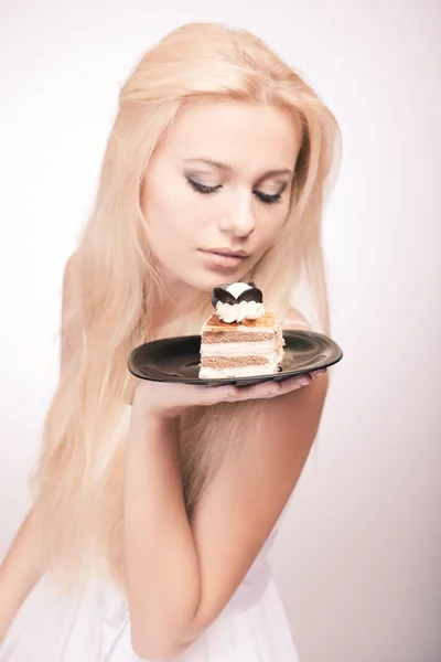 stock image Sweet girl with the sweets