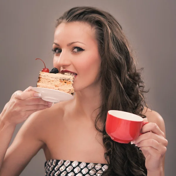 Tea party with cakes — Stock Photo, Image