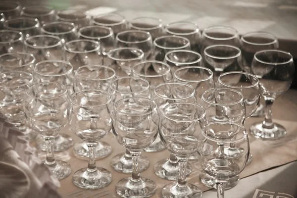 A lot of wine glasses — Stock Photo, Image