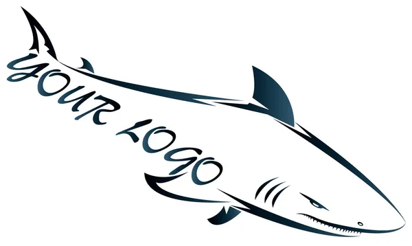 The company of the shark — Stock Vector