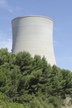 Cooling tower nuclear clipart