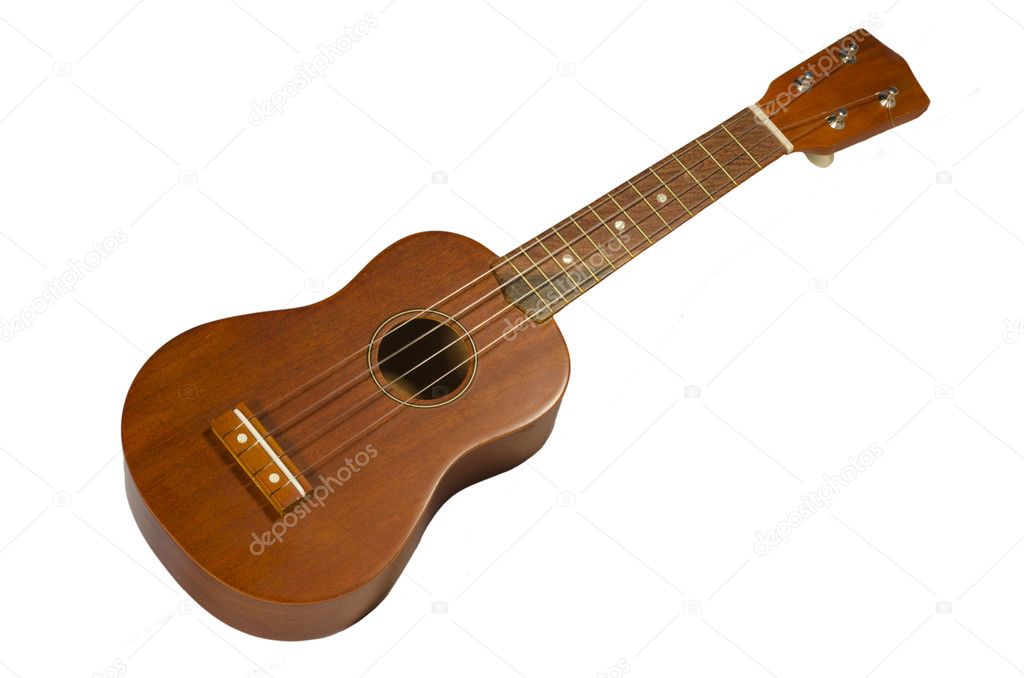 Hawaiian guitar, ukulele isolated