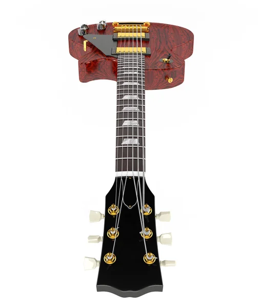 Elektrisk gitarr isolerad på vit bakgrund — Stockfoto