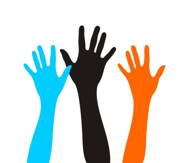 Hands silhouettes clipart