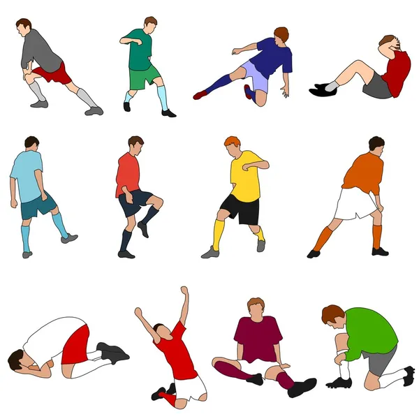 Спорт - Футболисты 01 — стоковый вектор
