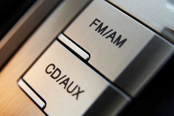 Кнопки управления CD-радио — стоковое фото