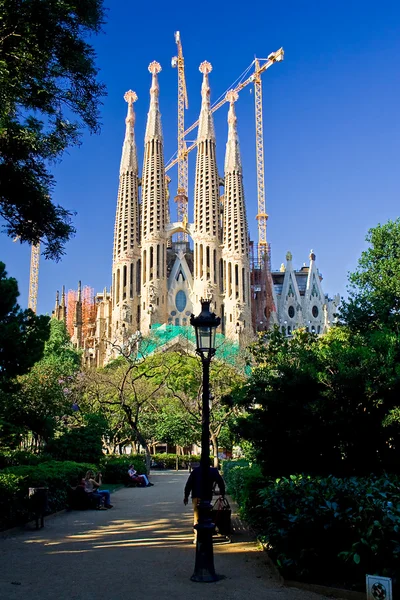 stock image Sagrada Familia cathedral in Barcelona, Spain