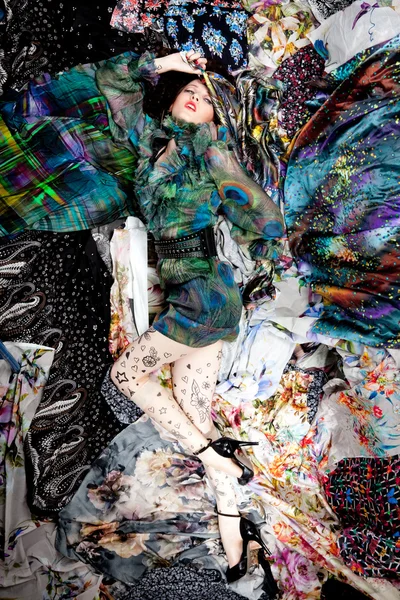 Colorful fabrics — Stock Photo, Image
