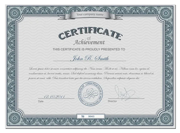 Gedetailleerde certificaat — Stockvector