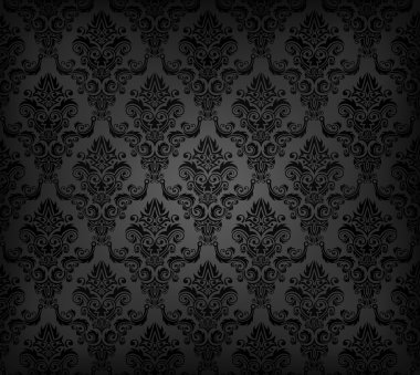 Black seamless wallpaper pattern
