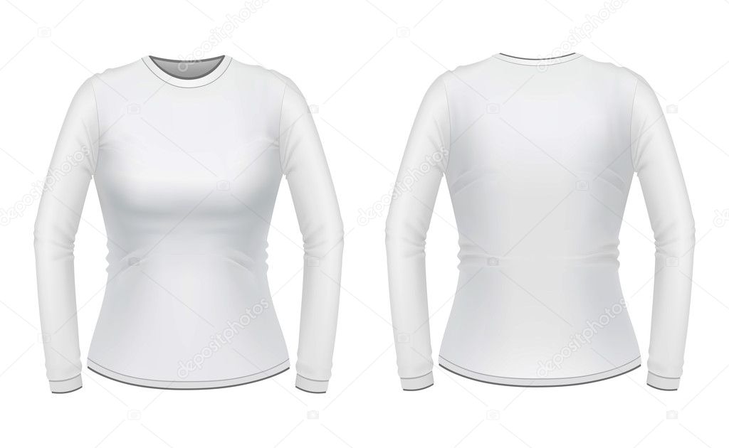 White long sleeve female shirt