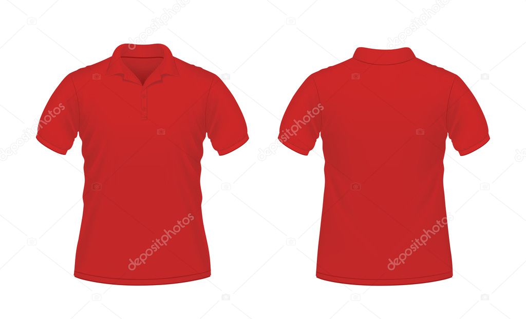 Red men's polo T-shirt