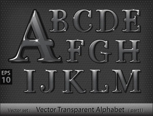 Glass alphabet — Stock Vector
