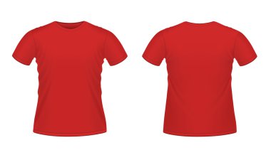 Red men's T-shirt clipart