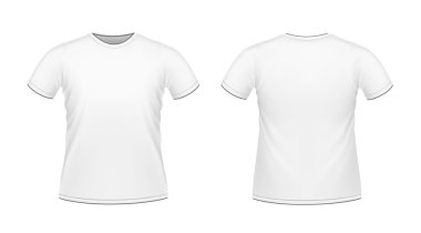 White men's T-shirt clipart