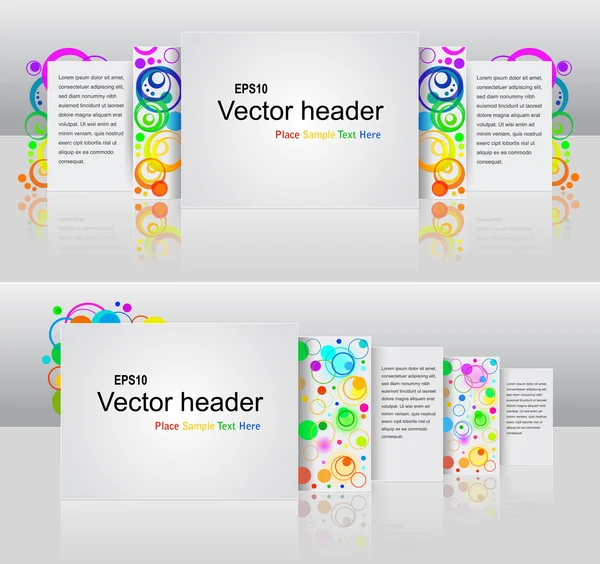 Abstracte headers — Stockvector