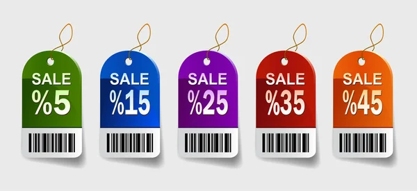 stock vector Multicolored sale labels