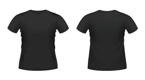 Schwarzes Herren-T-Shirt — Stockvektor