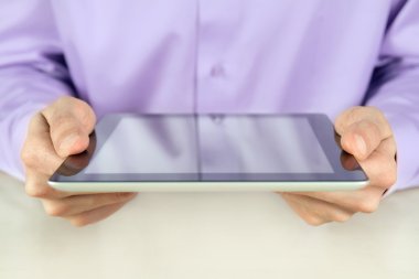 Businessman Holding Tablet PC