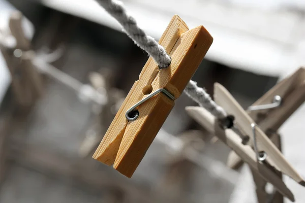 stock image Wooden clothespins