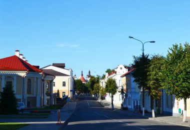 Street in old Pinsk, Belarus clipart