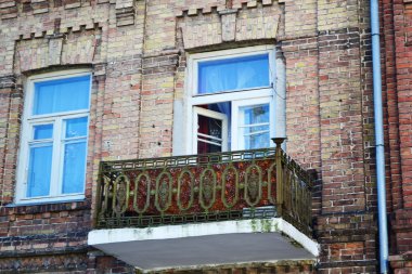 Part of a house in old Pinsk, Belarus clipart