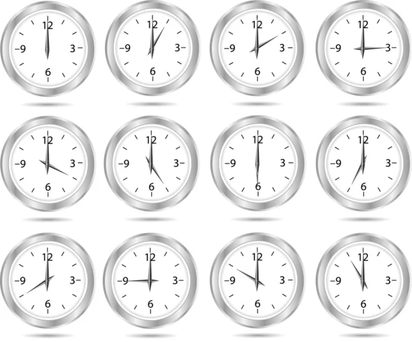 Иконки часов — стоковый вектор