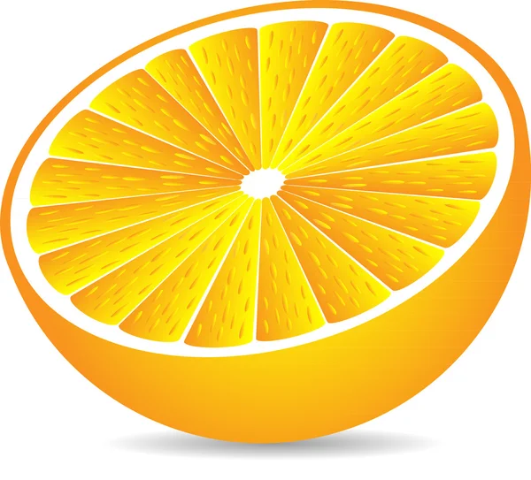 Fele narancssárga — Stock Vector