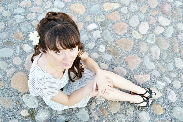 stock image Portrait of young beautiful woman