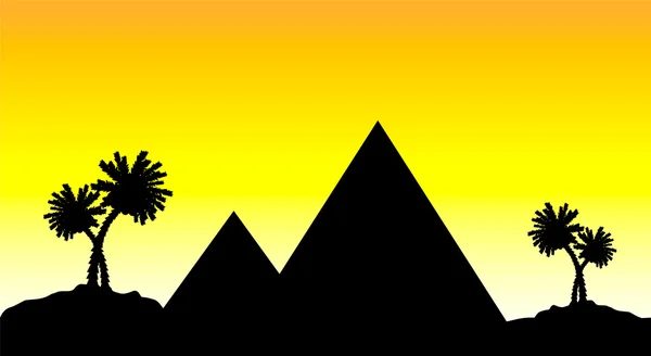 Sonnenuntergang in Ägypten — Stockvektor
