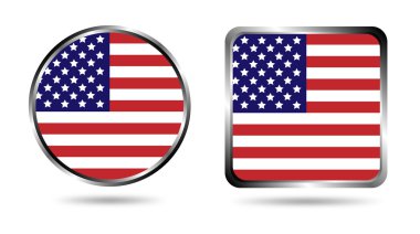 Amerikan bayrağı düğmeleri