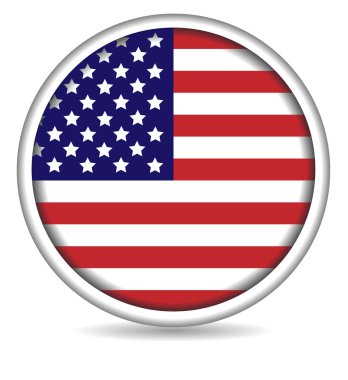 American flag button clipart