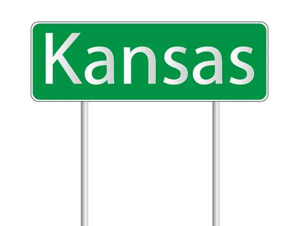 Kansas sinal de estrada — Vetor de Stock