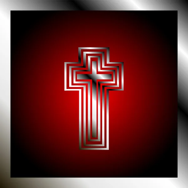 Sfondo con croce cristiana — Vettoriale Stock