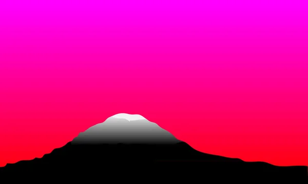 日没時の山 — ストックベクタ