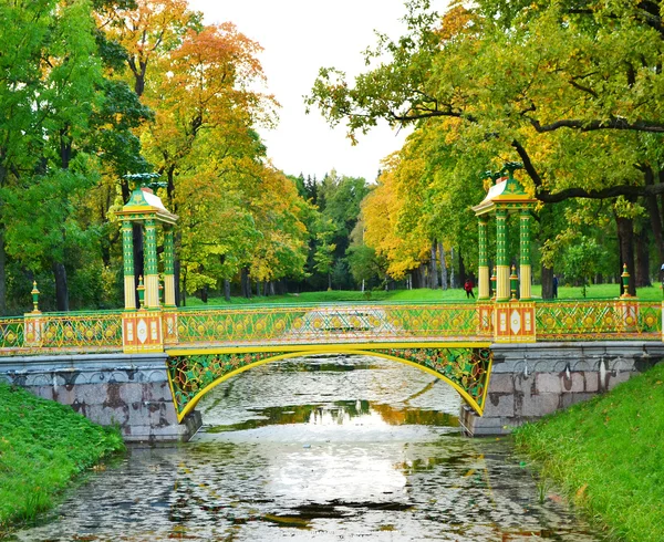 De brug in Alexanders park in Tsarskoe Selo — Stockfoto