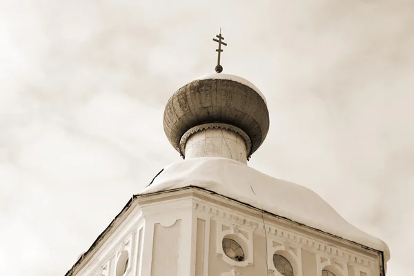 Az ortodox egyház, Oroszország. szépia. — Stock Fotó