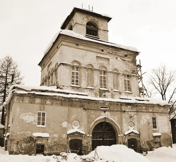 チフヴィンの修道院の遺跡。セピア. — ストック写真