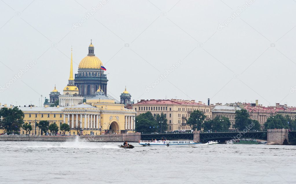 View of the St.Petersburg in cloudy day