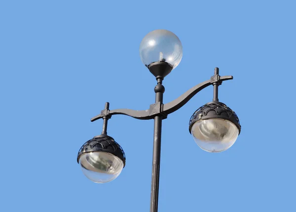 Modern glass street lantern — Stock Photo, Image