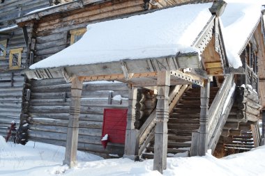 parça eski ahşap kilise, Rusya Federasyonu.