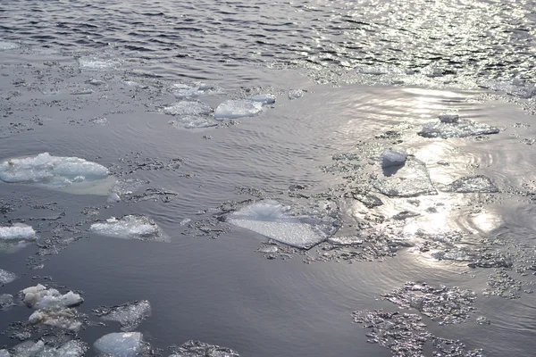 강에 떠 있는 얼음 — 스톡 사진