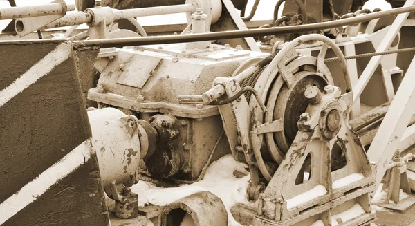 Old mechanism. sepia. — Stock Photo, Image