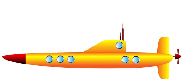Gelbes U-Boot — Stockvektor